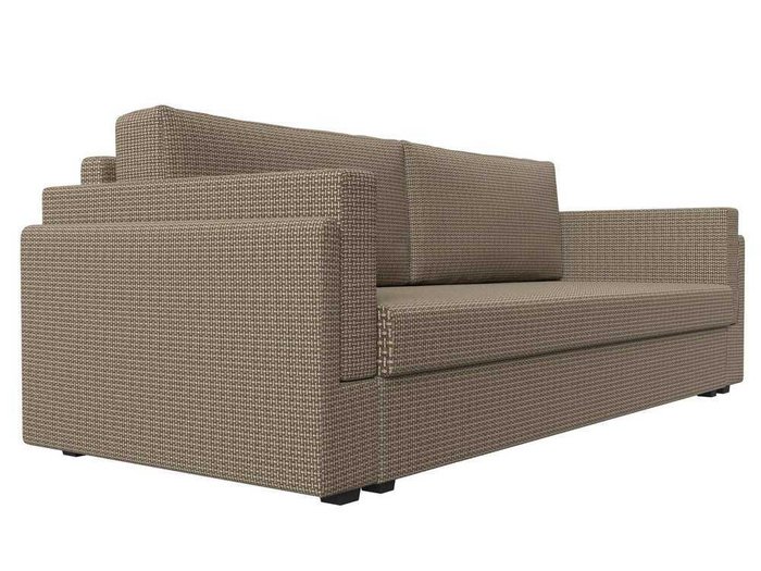 Диван-кровать Лига 007 коричнево-бежевого цвета (рогожка) - лучшие Прямые диваны в INMYROOM