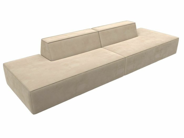 Прямой модульный диван Монс Лофт бежевого цвета - лучшие Прямые диваны в INMYROOM