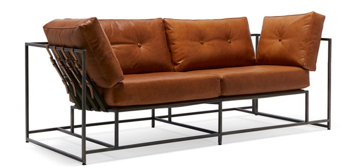 Двухместный диван Лорд коричневого цвета - лучшие Прямые диваны в INMYROOM