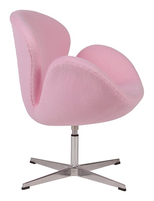 Кресло Swan Chair из шерстяной ткани светло-розового цвета - лучшие Интерьерные кресла в INMYROOM