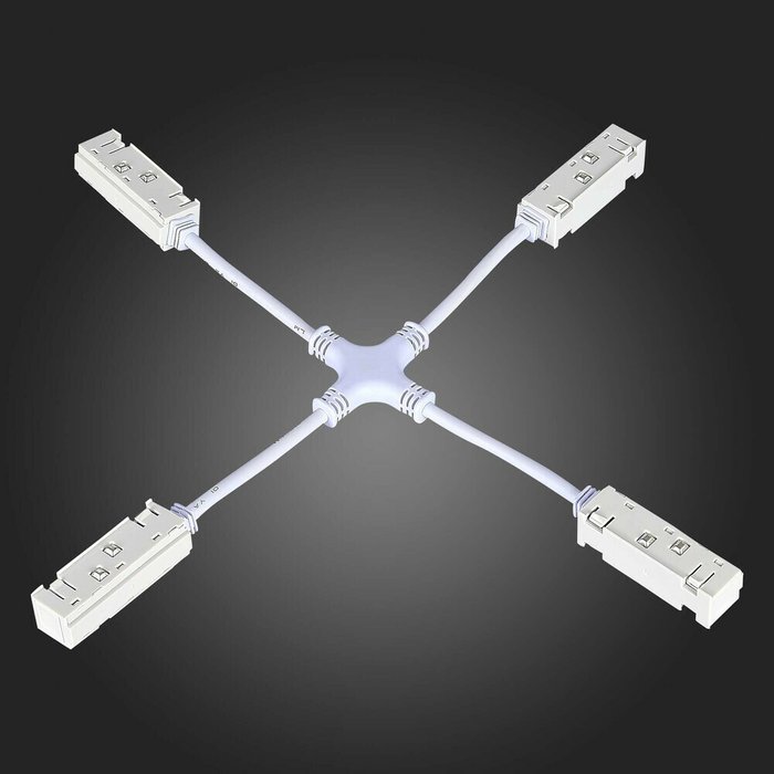 Ввод питания X-образный для магнитного шинопровода ST-Luce Белый SKYLINE 48 - лучшие Соединитель (коннектор) для треков в INMYROOM
