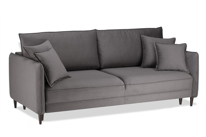 Прямой диван-кровать Йорк Премиум темно-серого цвета - лучшие Прямые диваны в INMYROOM