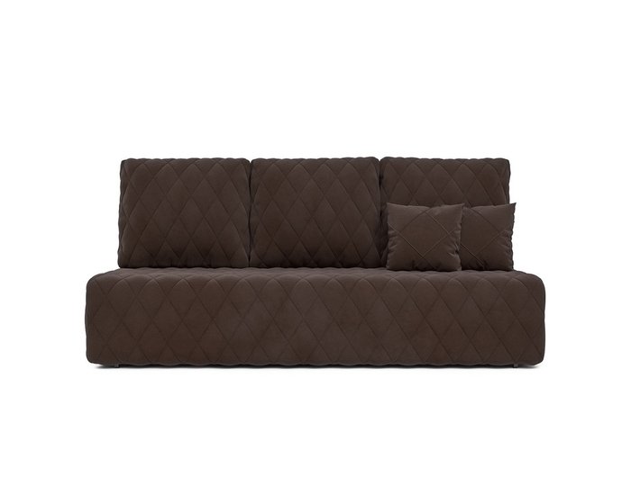 Диван-кровать Роял темно-коричневого цвета - купить Прямые диваны по цене 38990.0
