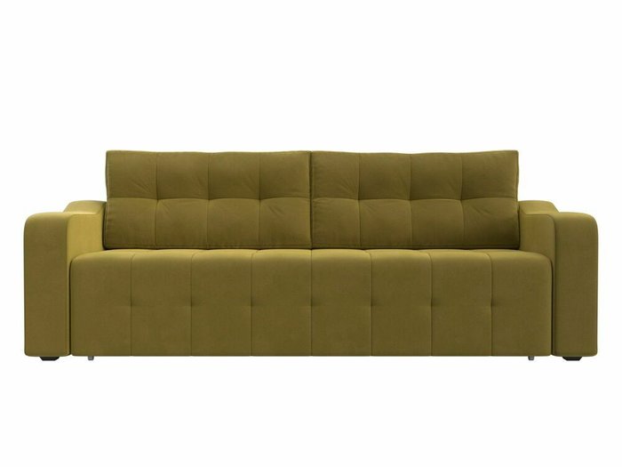 Прямой диван-кровать Лиссабон желтого цвета  - купить Прямые диваны по цене 45999.0