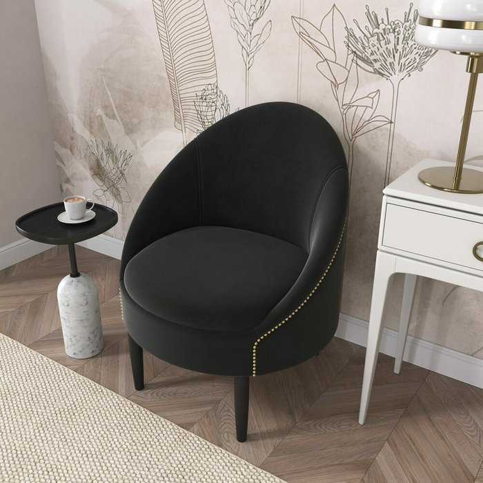 Кресло Мадрид черного цвета - лучшие Интерьерные кресла в INMYROOM
