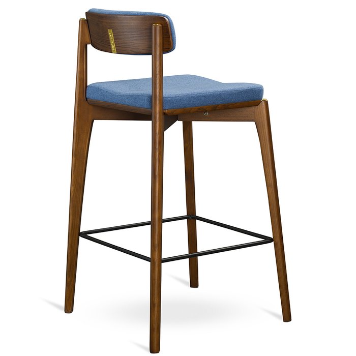 Стул полубарный Aska сине-коричневого цвета - лучшие Барные стулья в INMYROOM