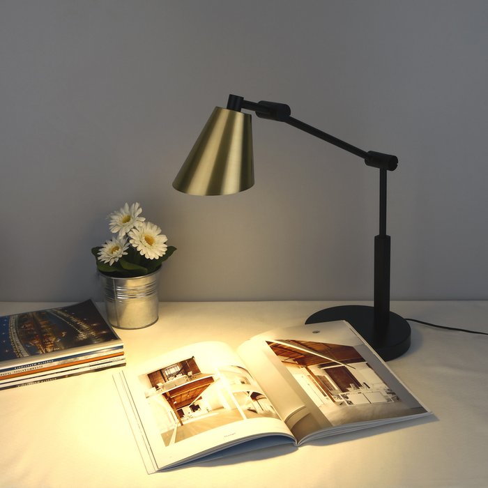 Настольный светодиодный светильник Fabula Fabula сатинированное золото (TL70100) - лучшие Настольные лампы в INMYROOM