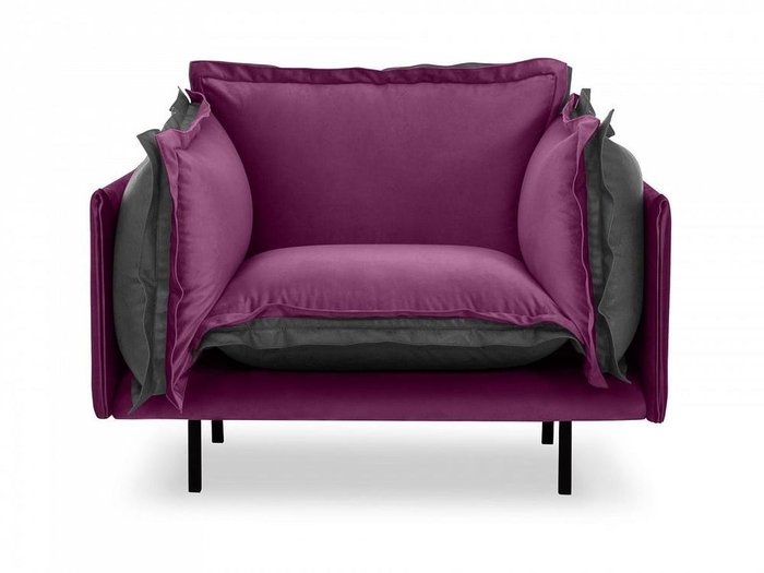 Кресло Barcelona серо-фиолетового цвета
