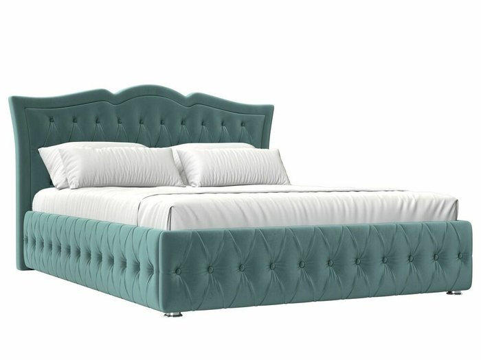 Кровать Герда 180х200 бирюзового цвета с подъемным механизмом