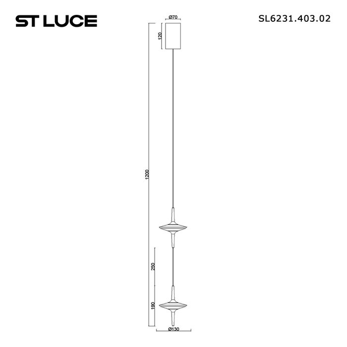 Светильник подвесной ST-Luce Черный/Прозрачный LED 2*5W 4000K ZENITH - лучшие Подвесные светильники в INMYROOM