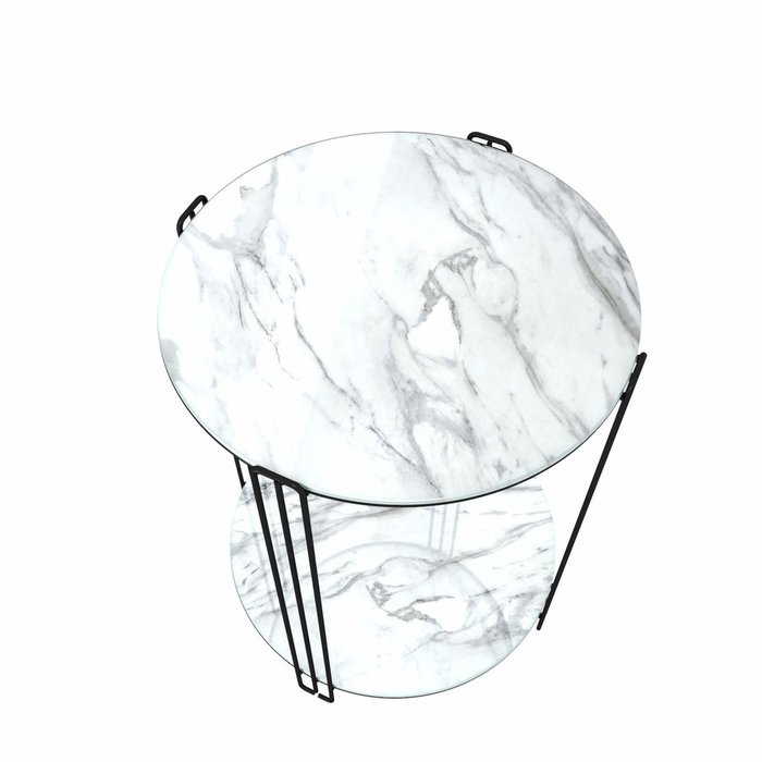 Столик кофейный Арнис белого цвета - купить Кофейные столики по цене 6460.0