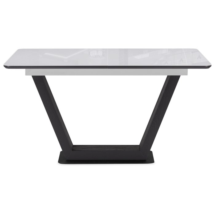 Раздвижной обеденный стол Иматра бело-черного цвета - купить Обеденные столы по цене 36990.0
