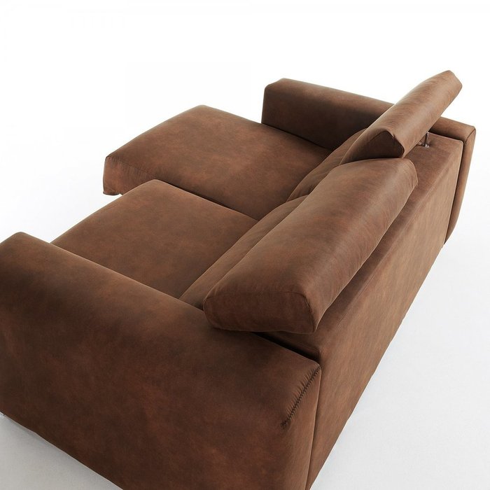 Диван трехместный Singapore коричневого цвета - лучшие Прямые диваны в INMYROOM