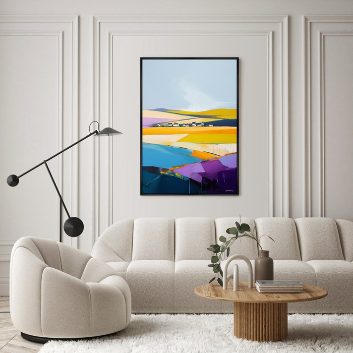 Репродукция картины Landscape Collection, Lines of fields, No 1, 2024г. - лучшие Картины в INMYROOM