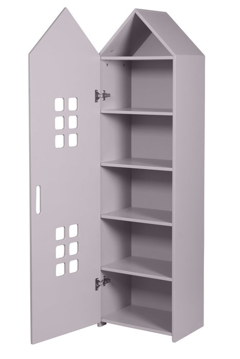 Шкаф-домик City3 серо-лилового цвета - лучшие Детские шкафы в INMYROOM