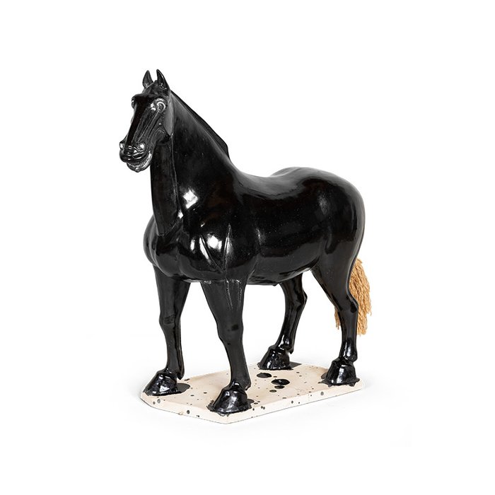 Конь Gezellig большой черный из керамики