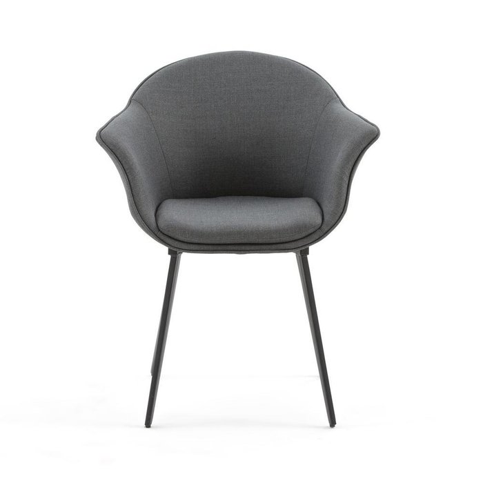 Обеденное винтажное кресло Quilda серого цвета - купить Обеденные стулья по цене 19889.0