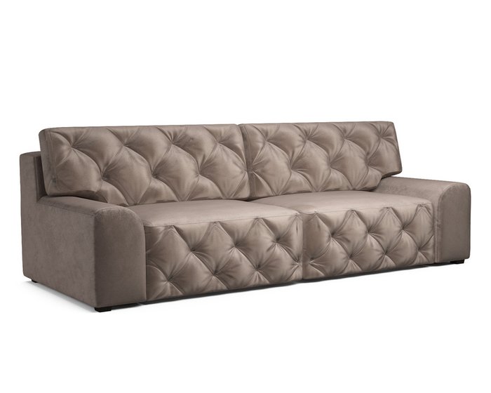 Прямой диван-кровать Милан серо-коричневого цвета - купить Прямые диваны по цене 43890.0