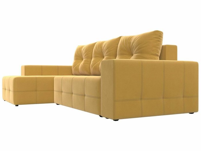 Угловой диван-кровать Перри желтого цвета левый угол - лучшие Угловые диваны в INMYROOM