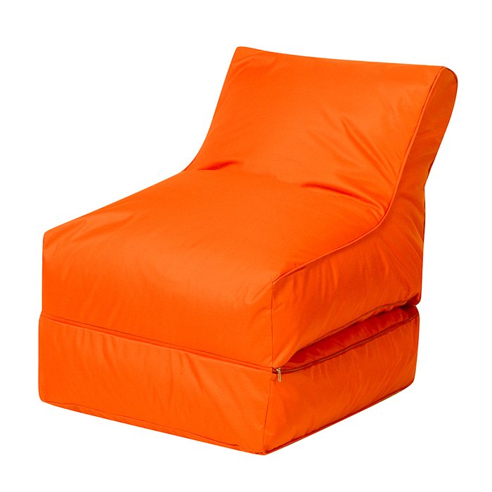 Раскладное кресло-лежак оранжевого цвета