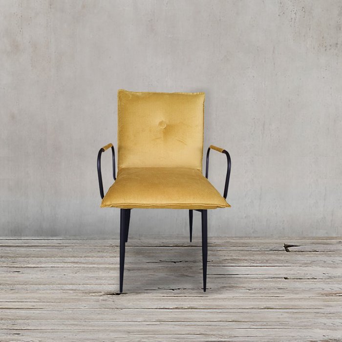 Полукресло Дуакс желтого цвета - лучшие Обеденные стулья в INMYROOM