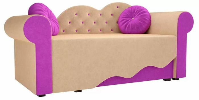 Диван-кровать Тедди фиолетово-бежевого цвета 