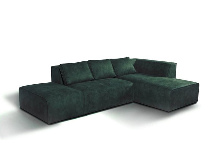 Диван угловой Industrial Loft зеленого цвета - купить Угловые диваны по цене 101368.0
