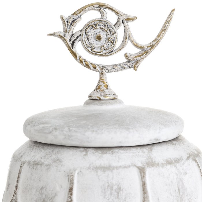 Керамическая ваза с крышкой белого цвета  - лучшие Вазы  в INMYROOM