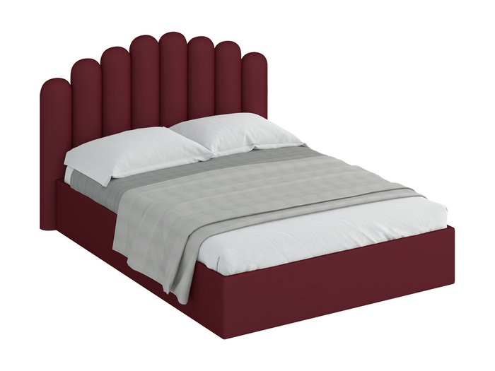 Кровать Queen Sharlotta бордового цвета 160х200 с подъемным механизмом