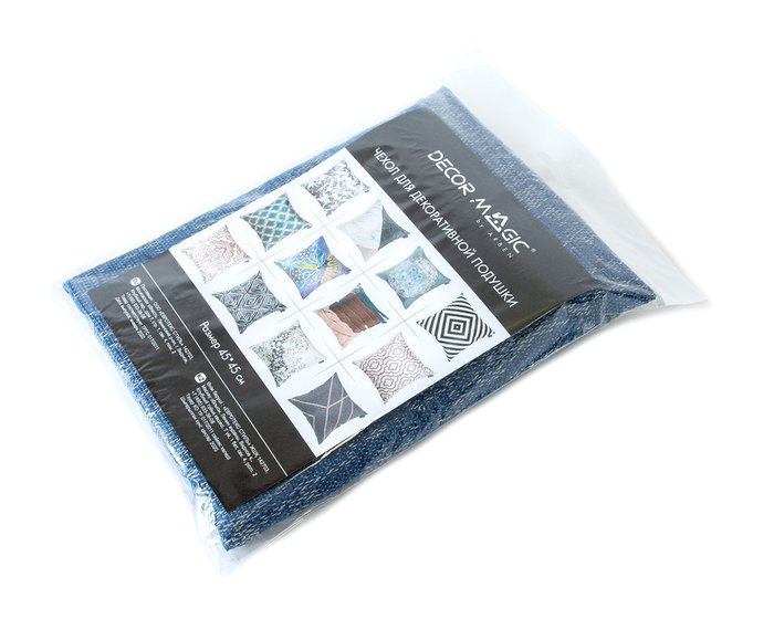 Чехол для подушки Zoom Denim синего цвета - купить Чехлы для подушек по цене 1035.0