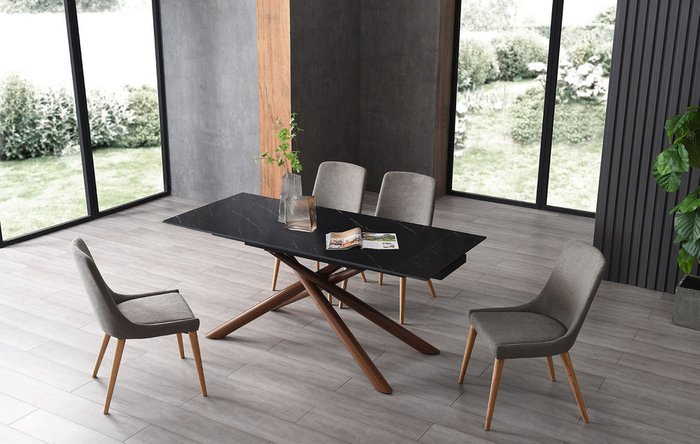 Стол раскладной Ravenna черного цвета - лучшие Обеденные столы в INMYROOM