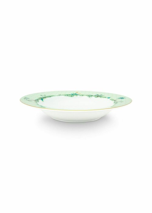Набор из 2-х глубоких тарелок Jolie Dots Green, D21,5 см - лучшие Тарелки в INMYROOM