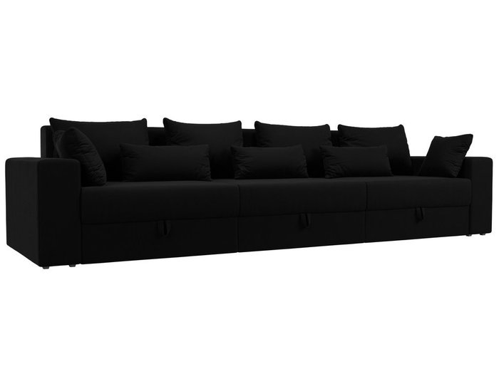 Прямой диван-кровать  Мэдисон Long черного цвета
