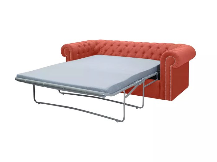Диван-кровать Chesterfield кораллового цвета - лучшие Прямые диваны в INMYROOM