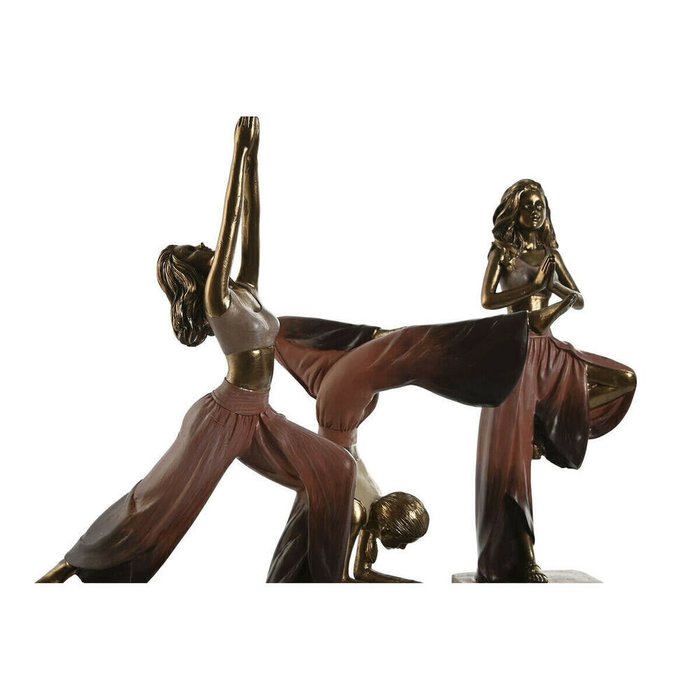 Декоративная фигура Розовый Позолоченный Yoga Scandi 19 x 6 x 26 cm (3 штук) - лучшие Фигуры и статуэтки в INMYROOM