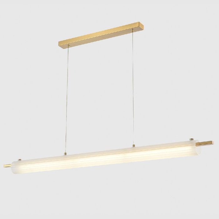 Подвесной светильник TUNNEL SP40 LED BRASS (стекло, цвет белый) - лучшие Подвесные светильники в INMYROOM