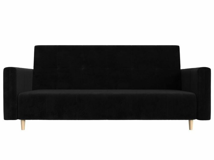 Прямой диван-кровать Вест черного цвета - купить Прямые диваны по цене 28999.0