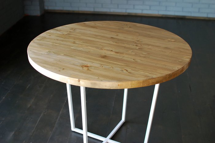 Обеденный стол Round бело-бежевого цвета - купить Обеденные столы по цене 14900.0
