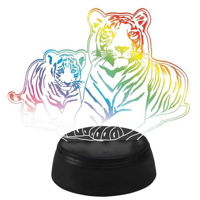 Настольная лампа ULI-M508 RGB/3AA TIGER FAMILY/BLACK (пластик, цвет прозрачный)