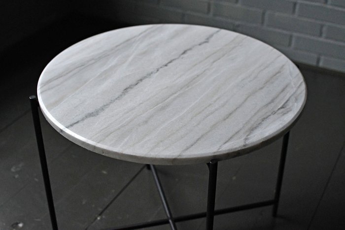 Кофейный стол Marble бело-серого цвета - купить Кофейные столики по цене 25900.0