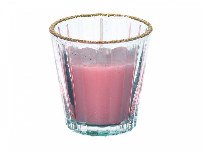 Свеча в стакане Sweet Rosy розового цвета 