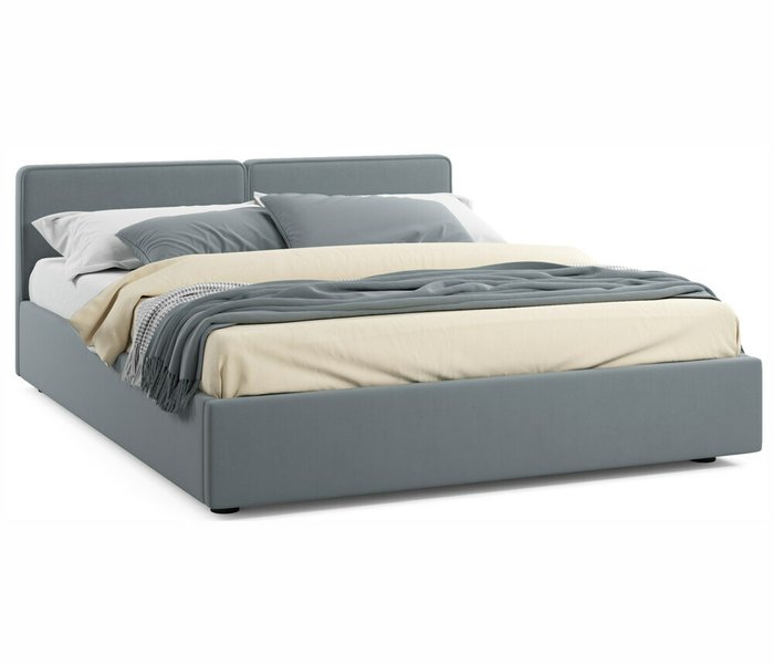 Кровать Erika 160х200 серого цвета с подъемным механизмом Кровать Erika 160х200 серого цвета с подъемным механизмом