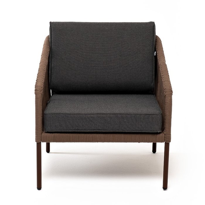 Кресло Канны коричнево-серого цвета - купить Садовые кресла по цене 54100.0