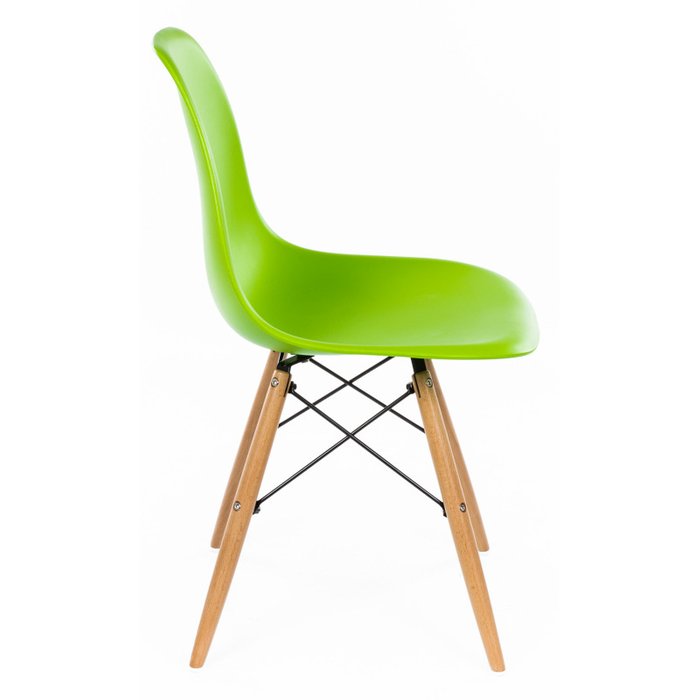 Стул на ножках из массива бука зеленого цвета - лучшие Обеденные стулья в INMYROOM