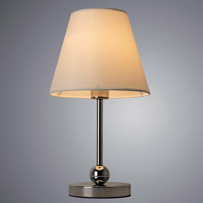 Настольная лампа Elba серого цвета с абажуром - купить Настольные лампы по цене 4990.0