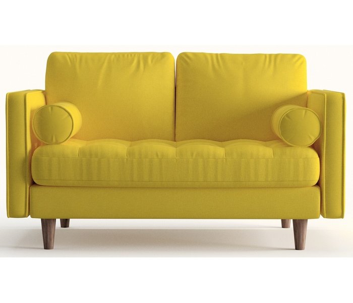 Диван из рогожки Асгард желтого цвета - купить Прямые диваны по цене 29990.0