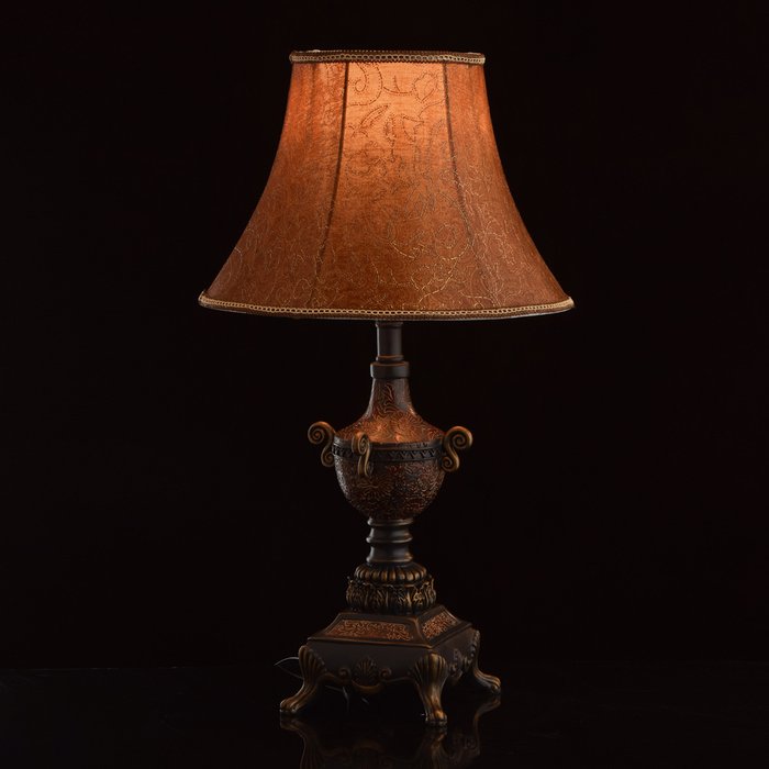 Настольная лампа Версаче с оранжевым плафоном - купить Настольные лампы по цене 31080.0