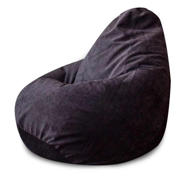Кресло-мешок Груша 3XL темно-серого цвета