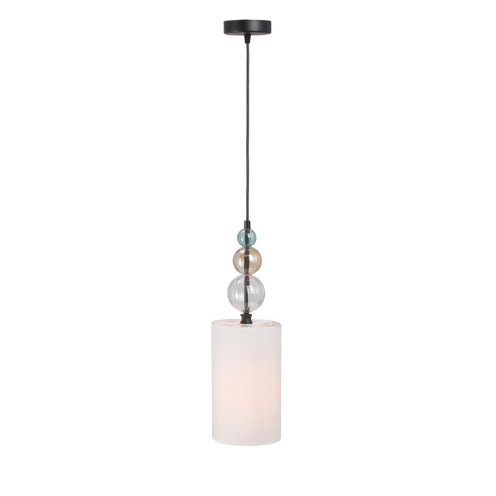 Подвесной светильник V2995-1/1S (ткань, цвет белый) - лучшие Подвесные светильники в INMYROOM