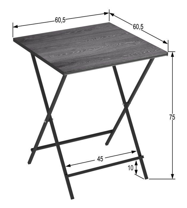Стол складной дачный Лаундж лайт серого цвета - купить Садовые столы по цене 6390.0